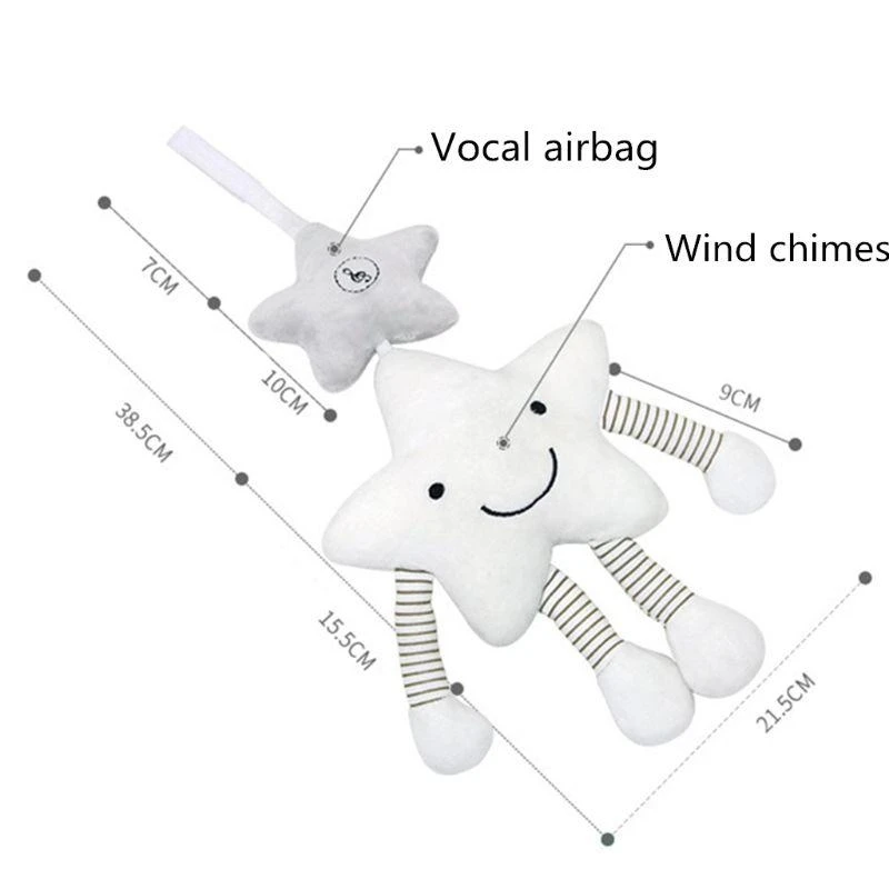 Q0KB Plush Rattle Crib Accessories هدية رائعة للرضع التمرين