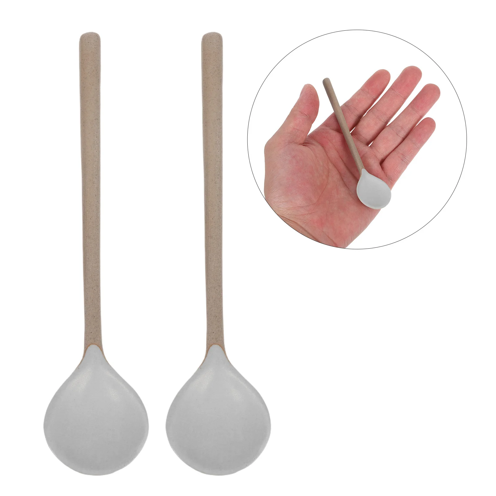 

5Pcs Ceramic Coffee Spoon Long Handle Cat Design Small Stirring Sugar Dessert Teaspoon Creative Cute Tableware