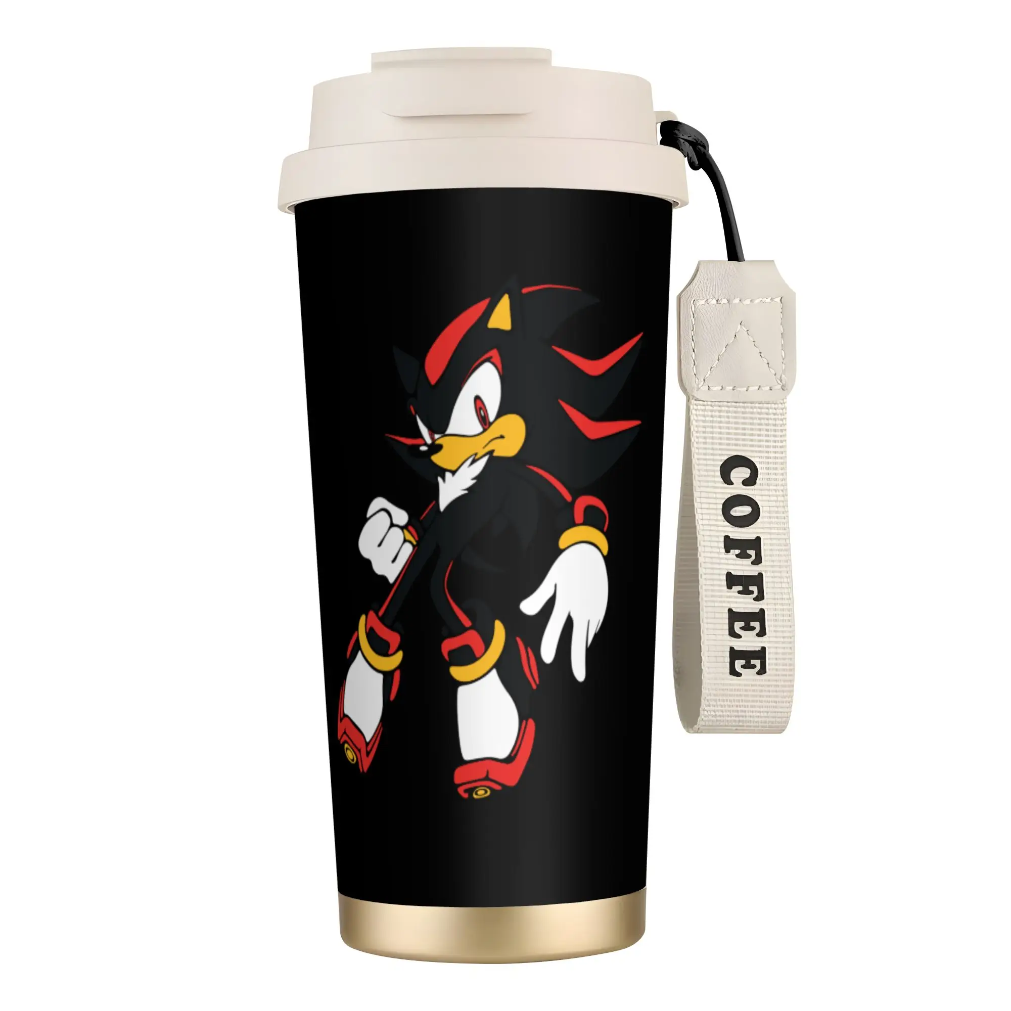 S-Shadow The Hedgehogs Stainless Steel Coffee Cup Cartoon Thermal Cup Double Wall Mug Water Bottle