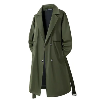2026 Spring Autumn Mid-length British Trench Coat Light Ripe Lace-up Trench Coat