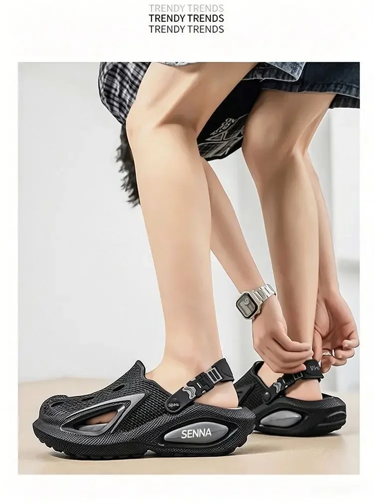 High-Quality Thick-Soled Hole Shoes Men's Summer Outer Wear New Wear-Resistant, Non-Slip and Deodorant Men's Shoes Sandals