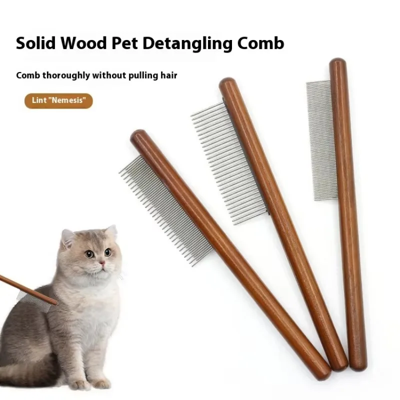 

2026 Cat Comb Cat Comb Brush Long Hair Cat Needle Comb Open Knots To Remove Floating Hair Accessories Pet Clraning Supplies