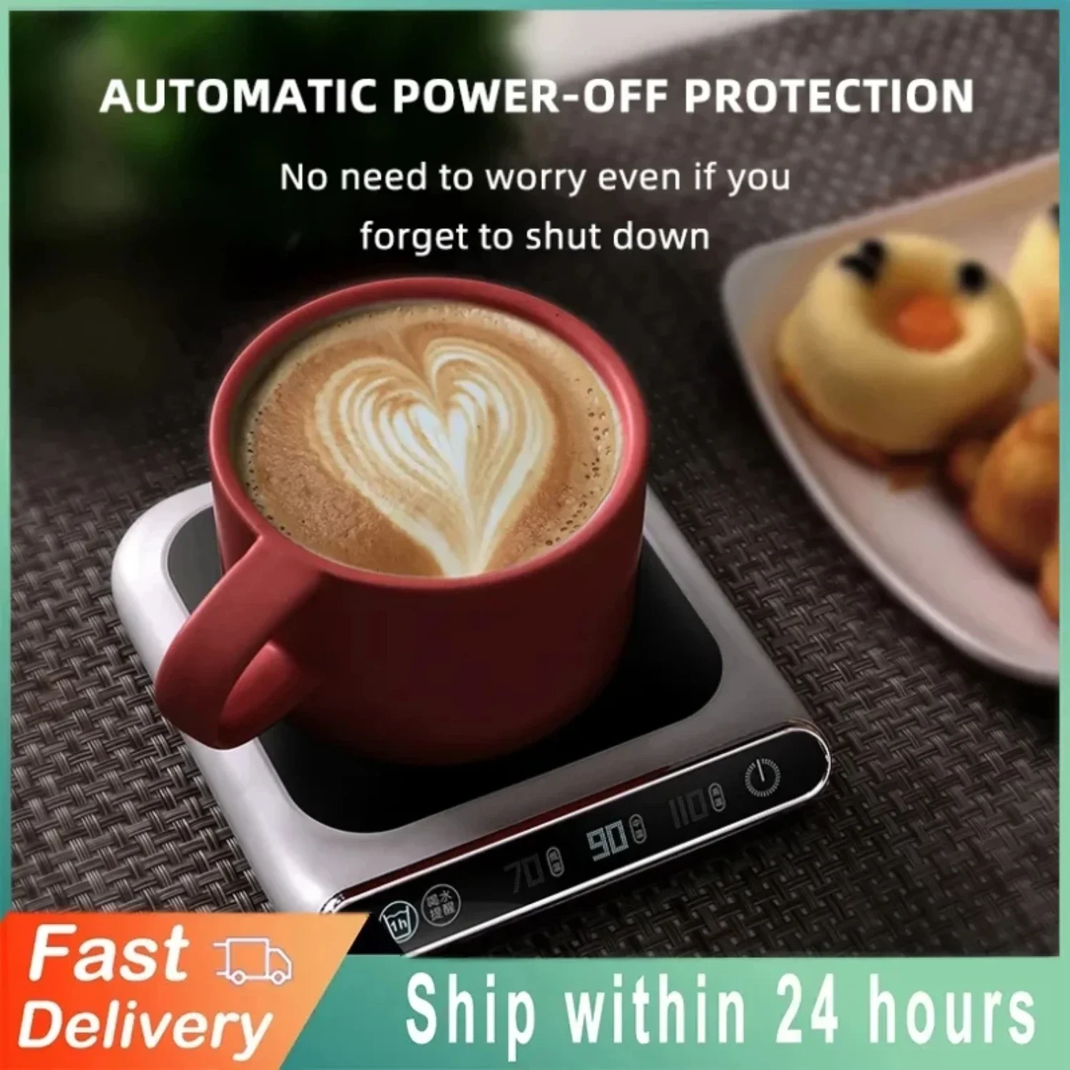 

Efficient and reliable USB coffee cup warmer keeps you warm and cozy. Enjoy hours of hot, soothing coffee, tea, or chocolate wit