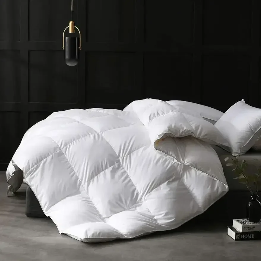 APSMILE-Super King Size Heavyweight Feathers Down Comforter, Winter Weather, Sleeper, Ultra-Soft, 750 Fill