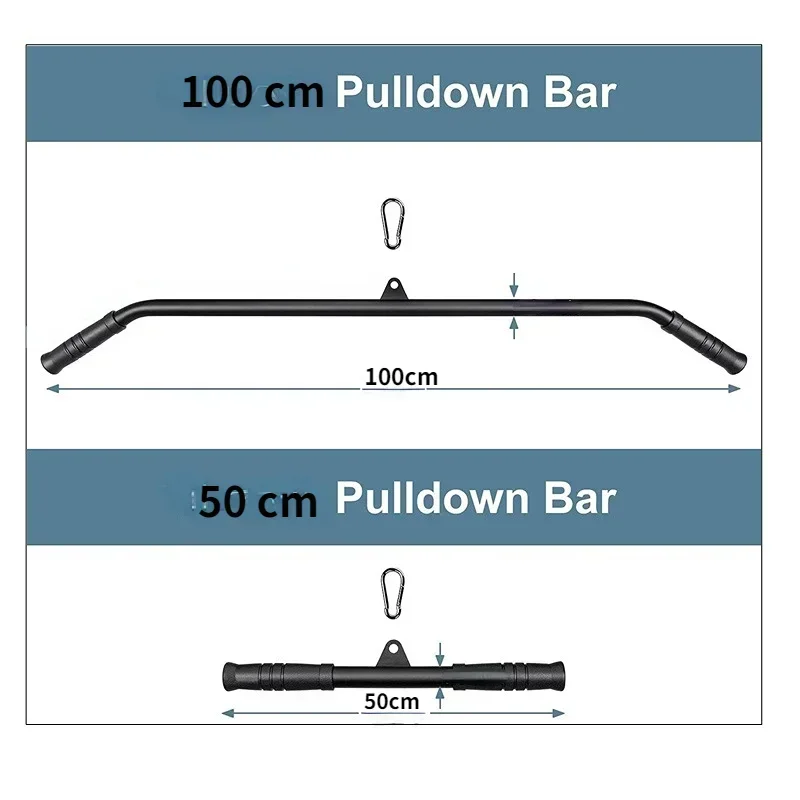 Muscle Exercise Handle Pulley Cable Machine Attachment Home Gym Triceps Press Bar Back 50cm 100cm Pulldown Bar