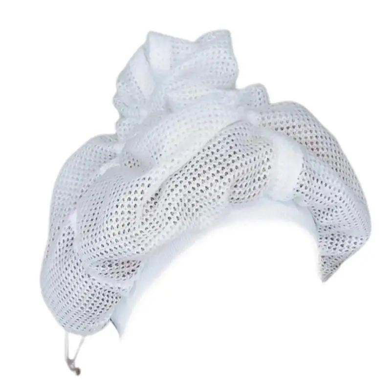 Net Plopping Drawstring Bonnet Adjustable Hair Drying Hoods Soulta Net Plopping Bonnet Reusable Mesh with Drawstring Hair Net