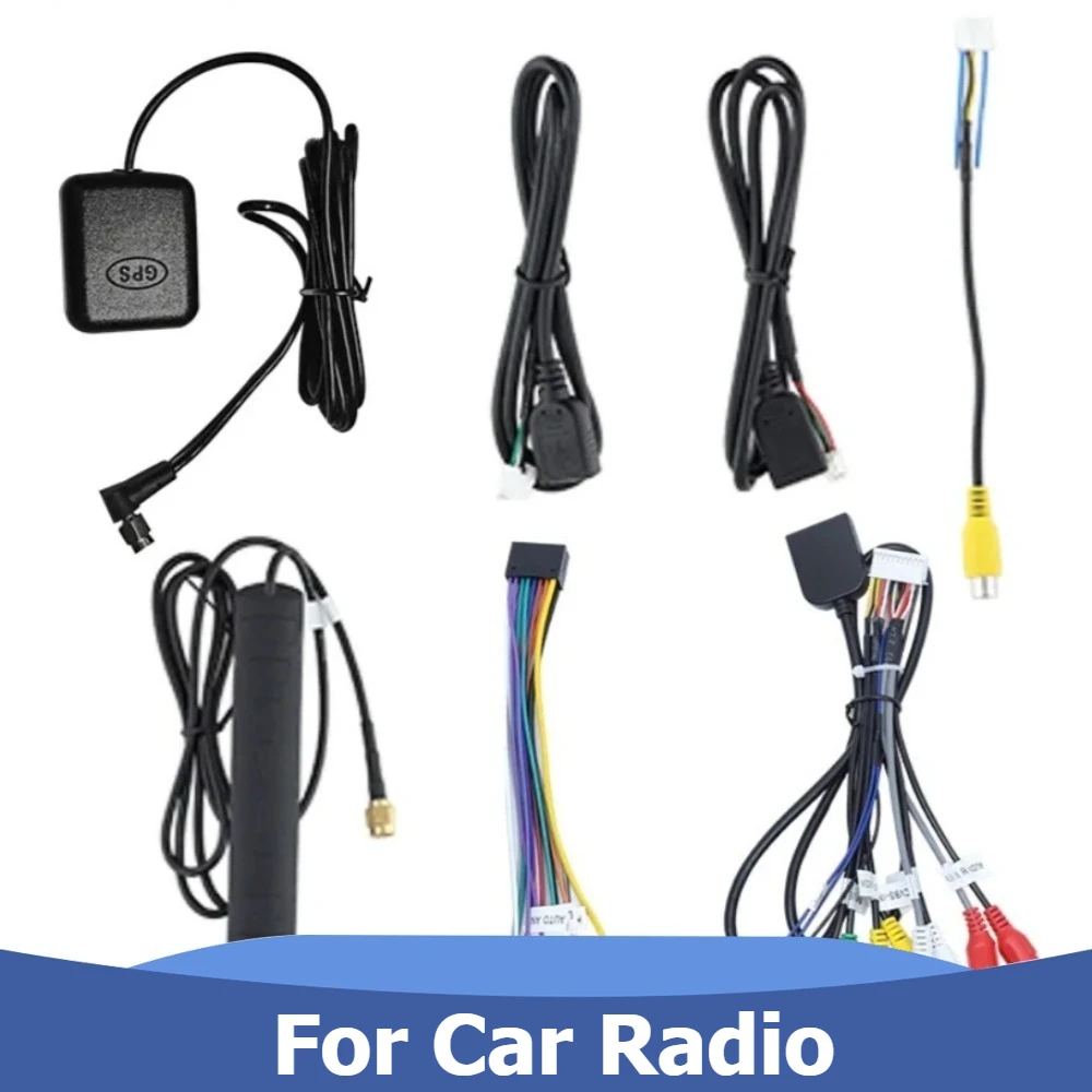 4G Karte Fan USB GPS Rückansicht Kamera Mikrofon RCA Ausgang AUX SIM Slot Radio Konverter 16PIN Power kabel Für Auto Radio