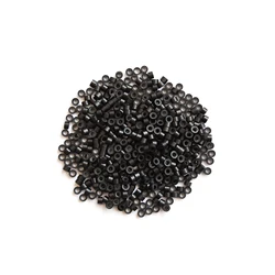 500pcs 5mm Silicone Lined Micro Rings links beads for I tip hair extension tools  9 Colors Optional