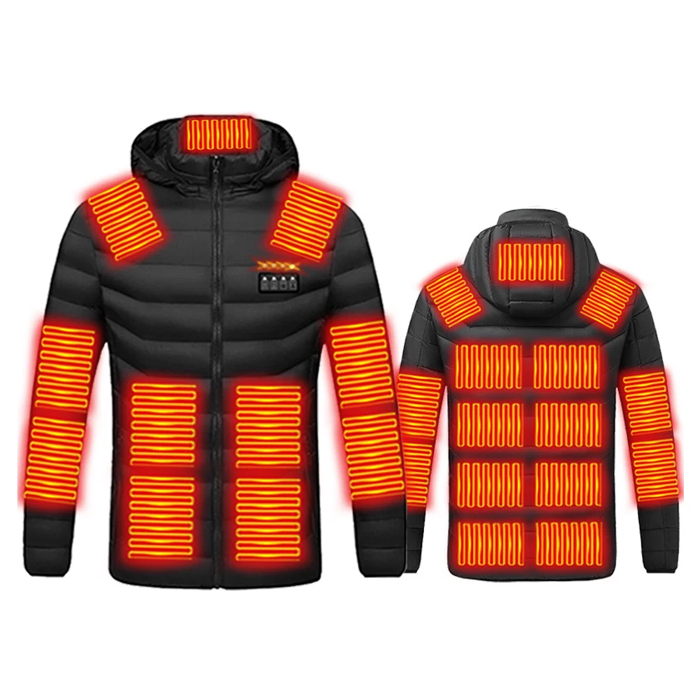 21 Areas Heated Jacket Men USB Electric Heating Jacket Winter Motorcycle Jacket Heatable Cotton Jacket for Outdoor