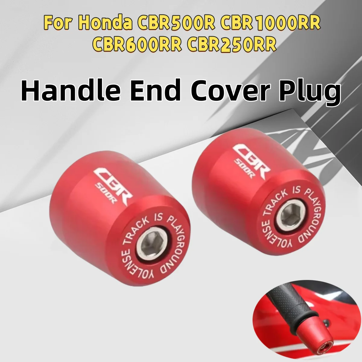 

For Honda CBR500R CBR1000RR CBR600RR CBR250RR motorcycle handle bar end handlebar grips ends cap plug slider counterweight cover