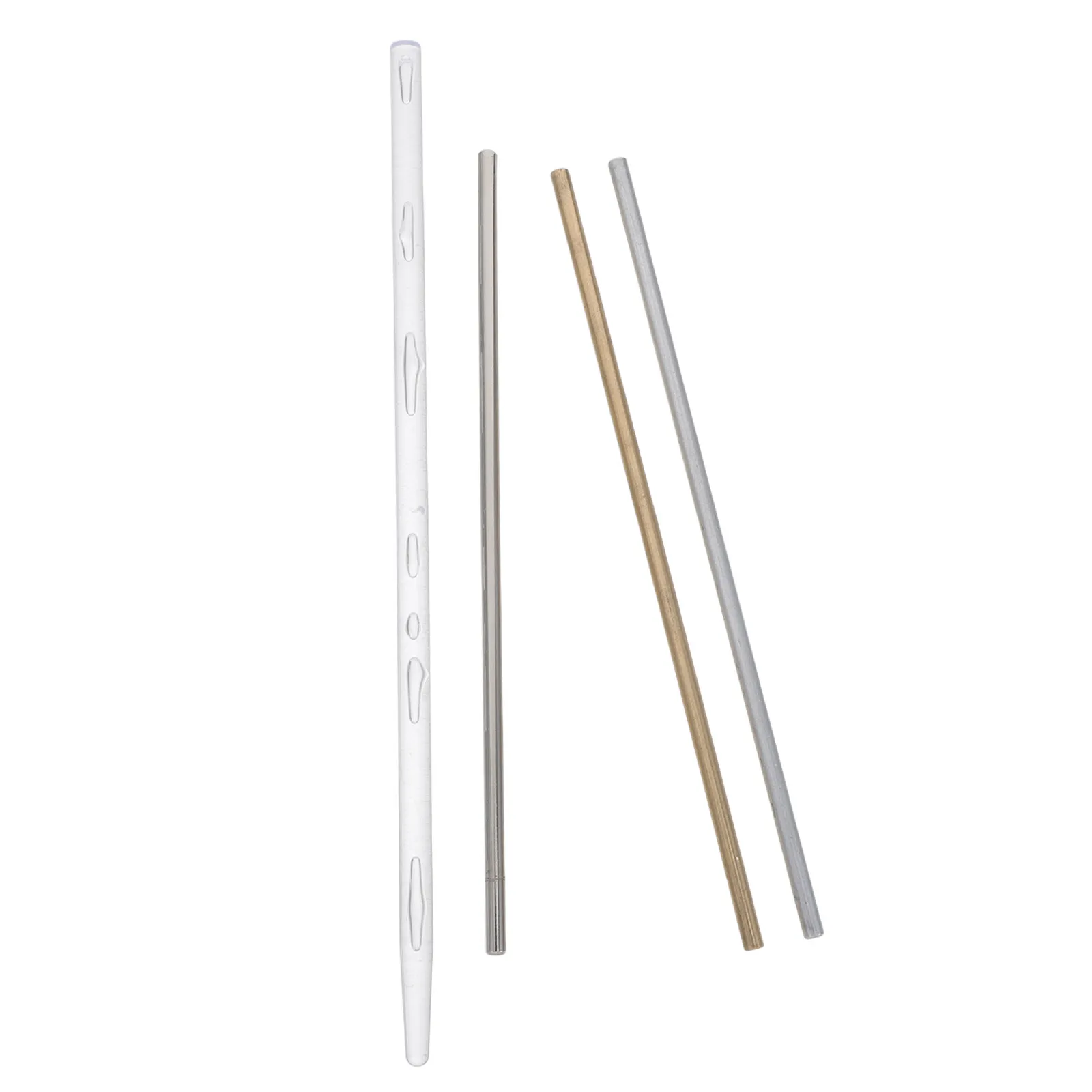 4Pcs Heat Transfer Rods Copper Aluminum Iron Plastic 5Mm X 20Cm Thermal Conductivity Comparison Kit for School Lab Equipment Set