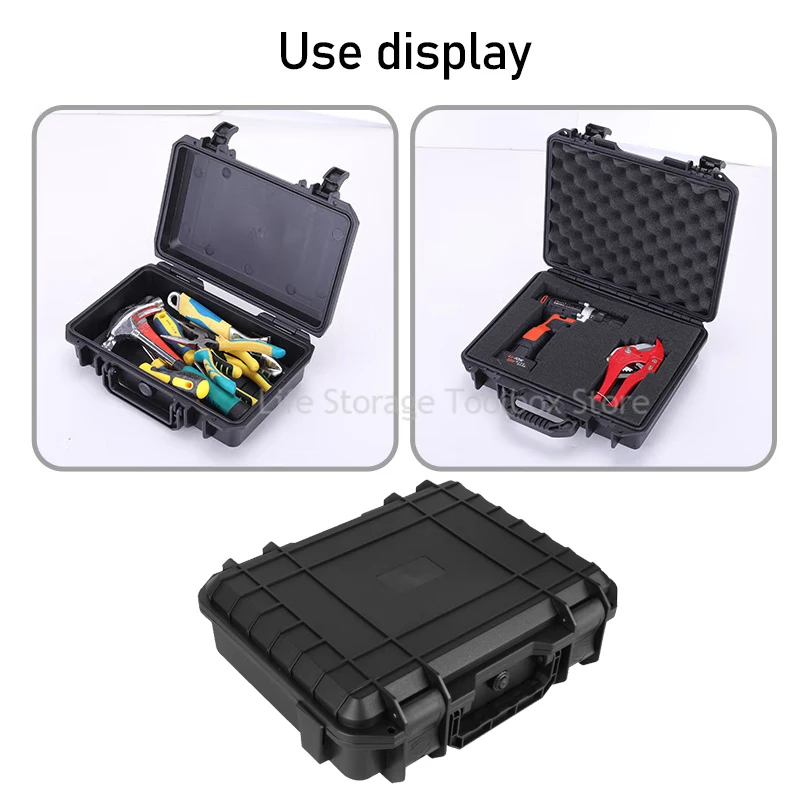 Estuche rígido de transporte resistente al agua, caja de almacenamiento de esponja precortada, caja de protección de seguridad, caja de herramientas