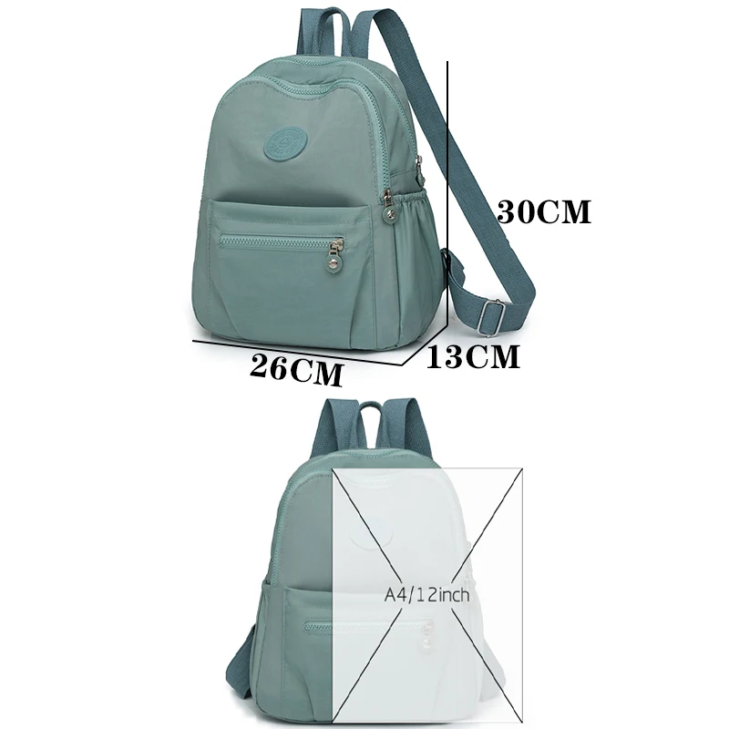 2024 Travel Solid Color Backpack Women‘s Mochila Feminia School Bags for Girls Anti-theft Back Packs Casual Waterproof Rucksack