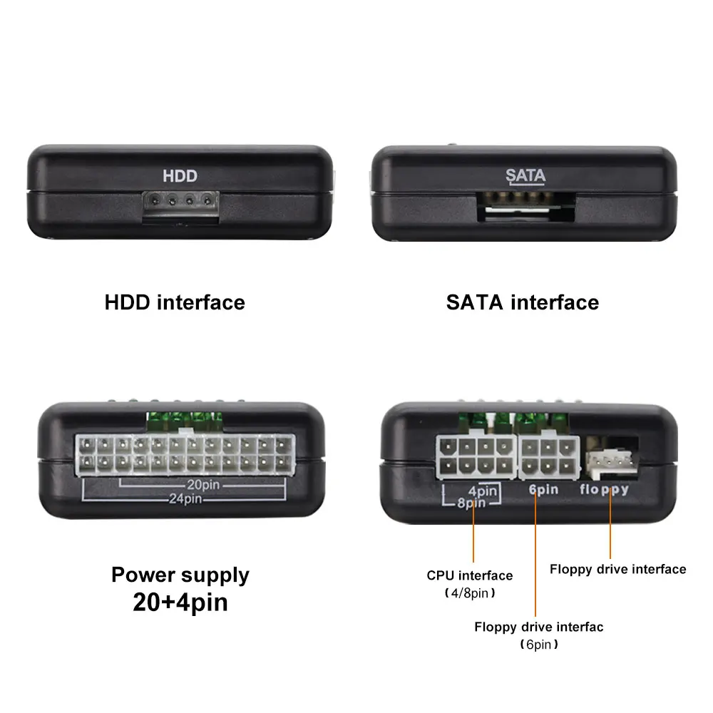 Computer Power Supply Tester ATX Power Supply Diagnostic Computer Chassis Power Supply Tester ATX-Connector