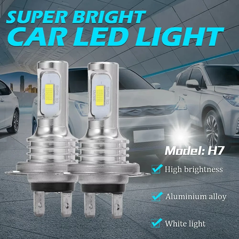 H7 H1 H8 H9 H11 9005 9006 LED لمبات HB3 HB4 CSP LED السوبر مشرق المصباح DRL مصباح 6500K أبيض أصفر أزرق