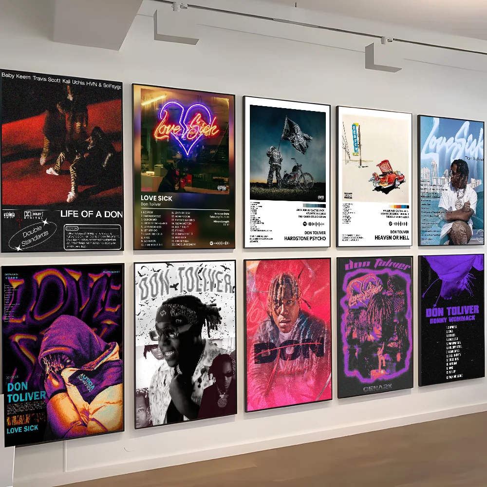 Hip Hop Singer Don Toliver Love Sick Anime Posters Sticky Whitepaper Sticker DIY Room Bar Cafe Kawaii Room Decor