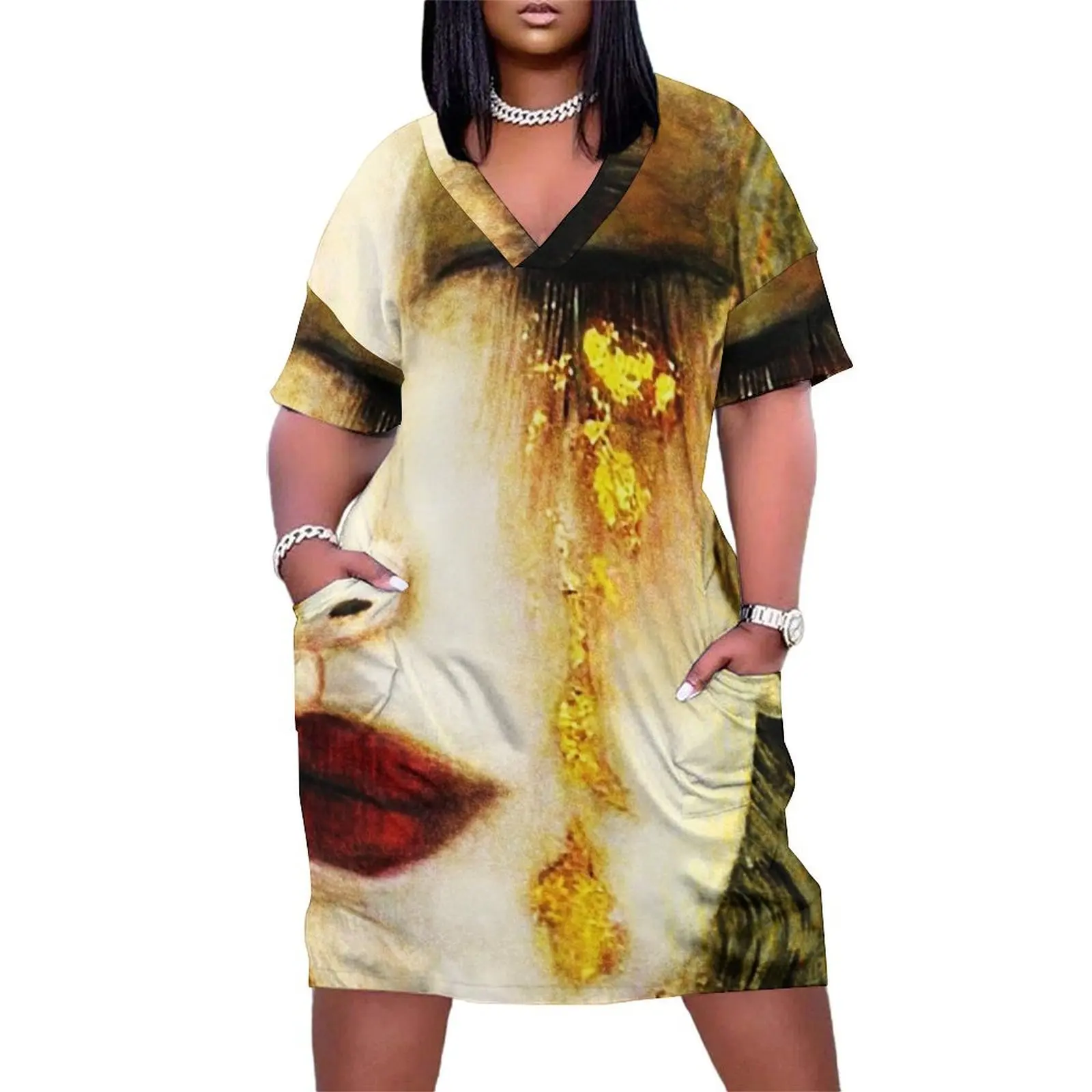 Golden Tears Freya’s Tears of Gold Anne Marie Zimmerman (School of Klimt) Loose Pocket Dress bandage dress luxury dress