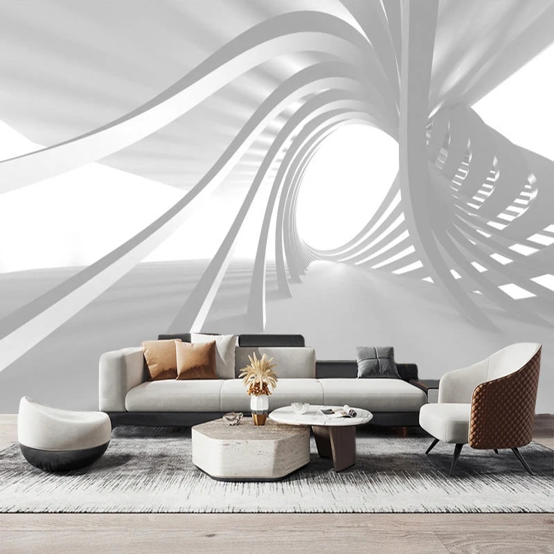 Custom Photo Mural Wallpaper 3D Stereo Abstract Space Extension Geometric TV Sofa Background Home Decor Backdrop Living Room