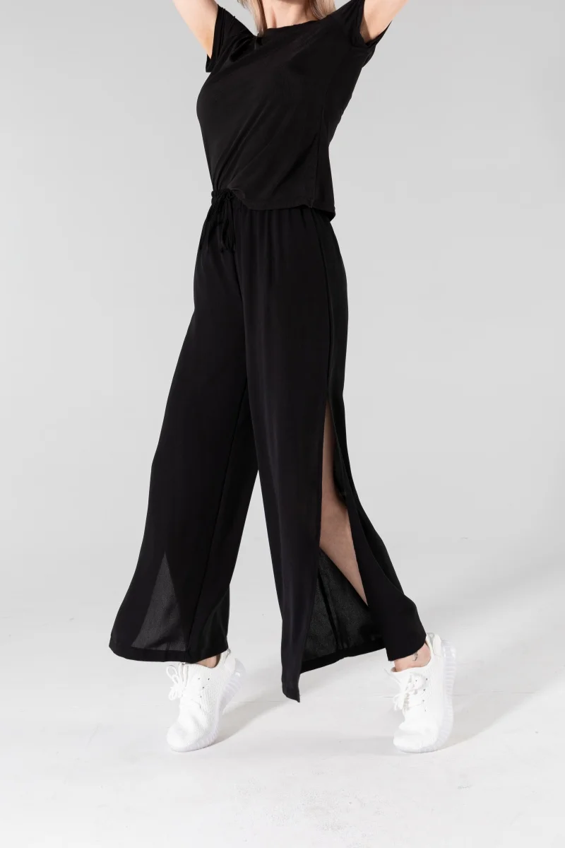 Ladies' loose wide leg pants, summer fitness yoga slit pants, dance pants