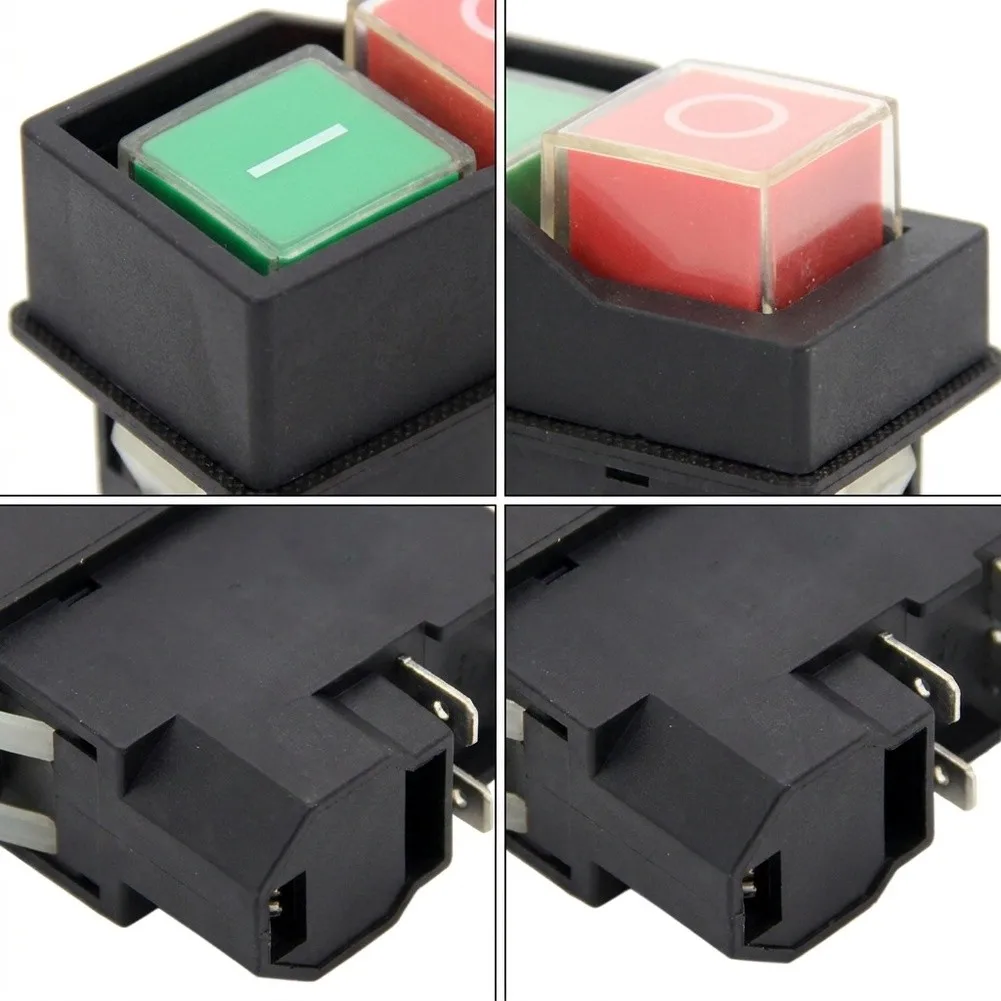 Heavy Magnetic Latching Switch For Circular Saw & Workshop Tools, IP55 Rated Red Green Control Panel
