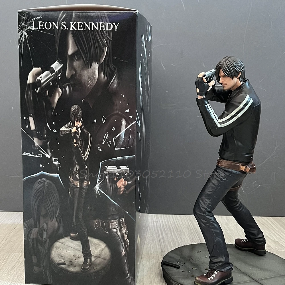 

Biohazard Leon Kennedy Anime Figure Special Forces Gun Holding Leon Middle-Aged Uncle Look Figures Model Toy Doll Birthday Gifts