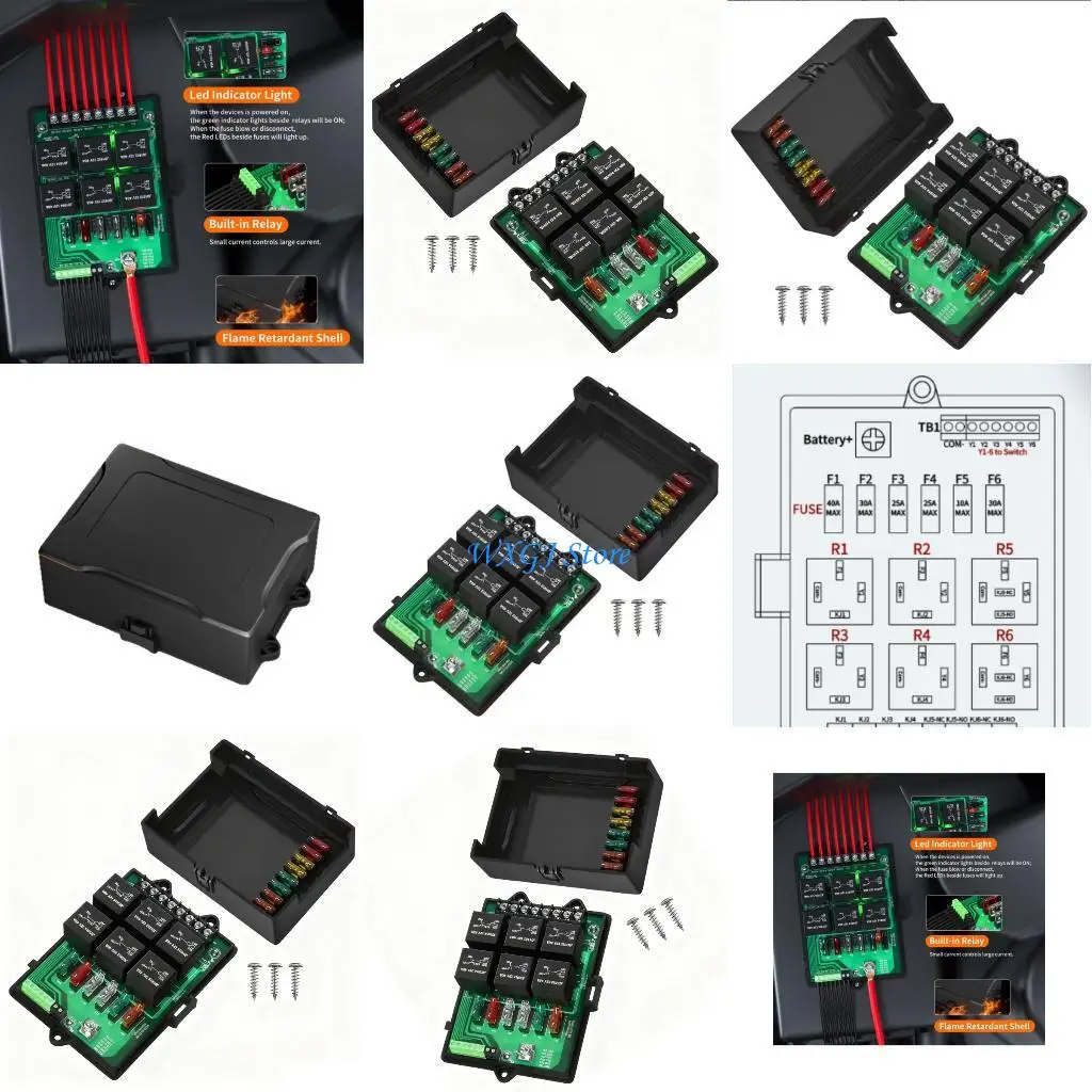 

37JE Automotive Fuses Relays Housing With Intelligent Overload Prevention Fuses Relays Box for Various Car Brands