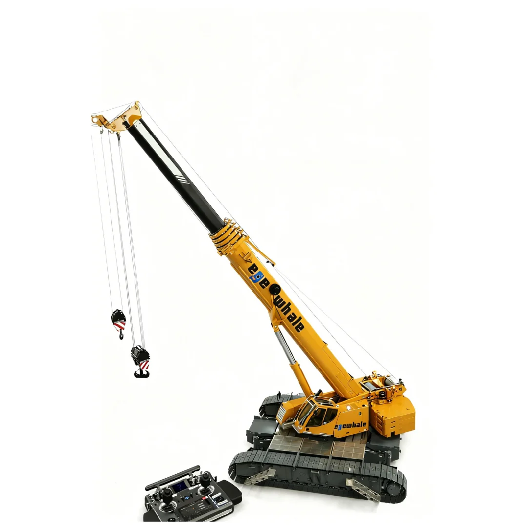 1/14 D1220 RC Hydraulic Telescopic Crawler Crane Heavy Duty Tracked Remote Control Crane Truck  Construction Cars Models
