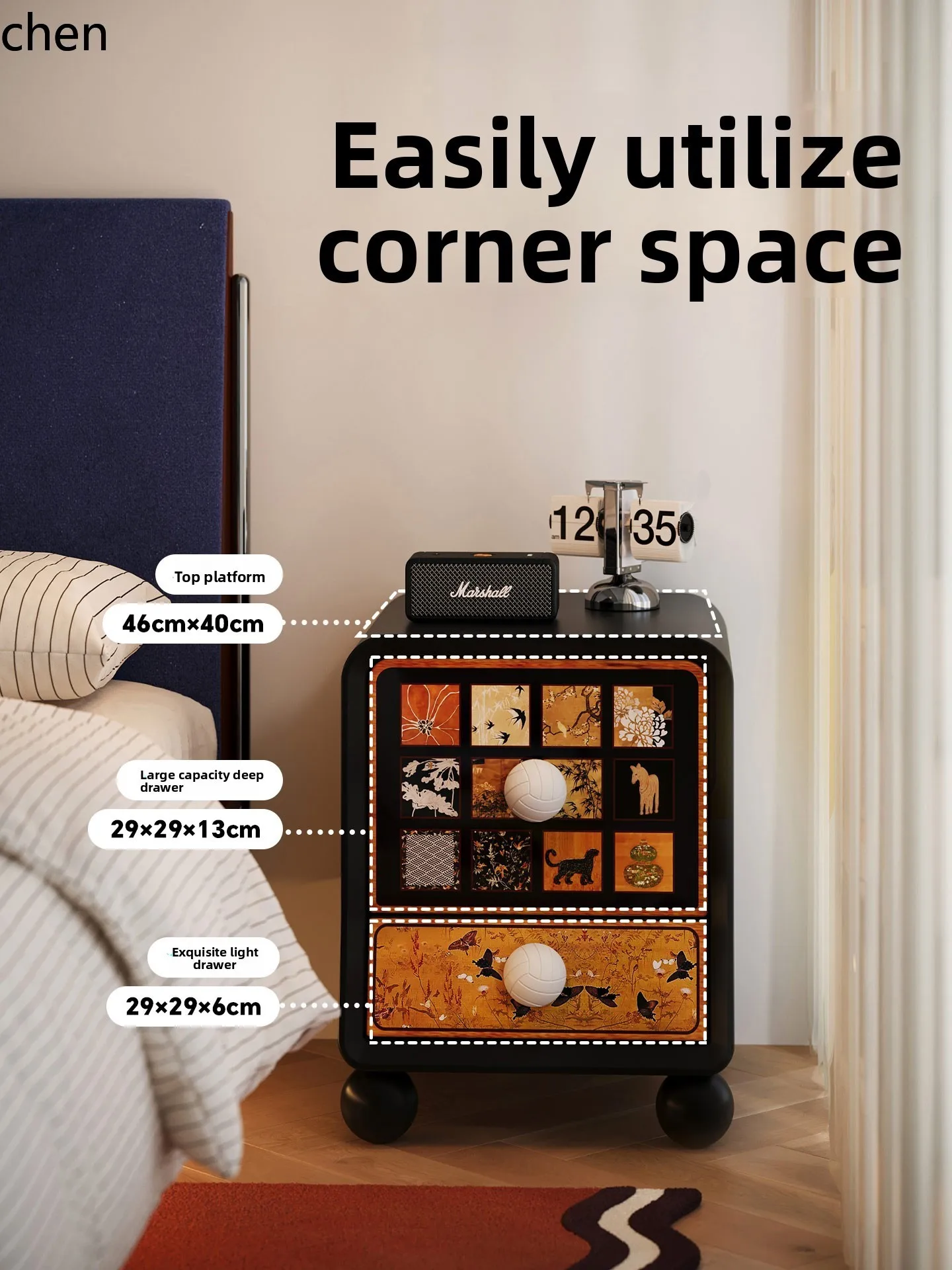 

QZT Home Living Room Sofa Side Table Corner Coffee Table Side Table Storage Cabinet Narrow Side Snack Storage Cabinet