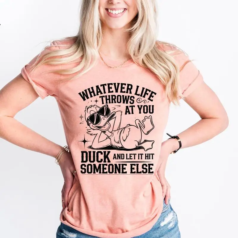 

Забавная футболка с саркастической уткой Что бы бросайте в тебе и нехай это попал в кого-то Лосс Снарky высказывания