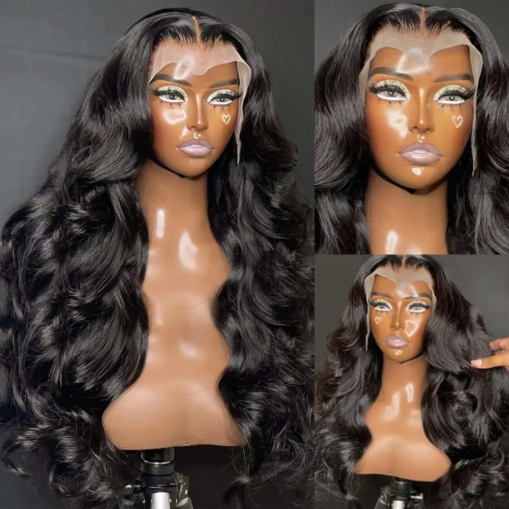 Perruque Lace Front Wig Body Wave Brésilienne Naturelle, Cheveux Humains, 13x4, 13x6, Transparent HD