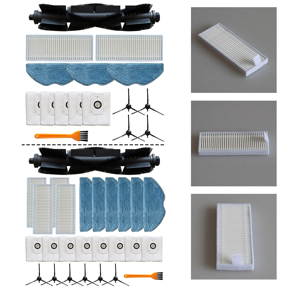 Robotic Vacuum Accessories Pack Designed Specifically for EZVIZ Models Including Brushes and Filtration System