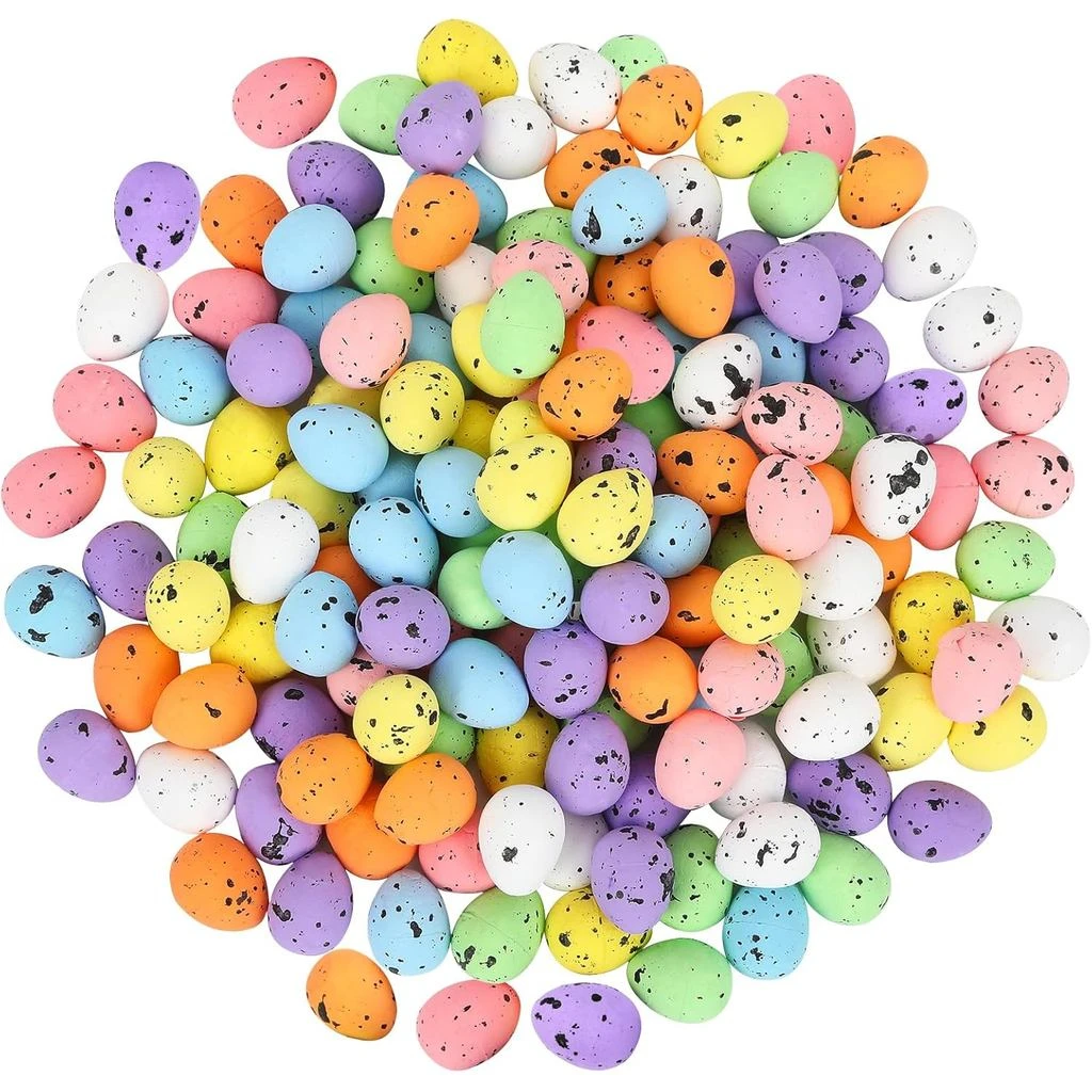 Mini œufs d'oiseaux mouchetés de 1.8 à 4CM, 50 pièces, faux œufs en mousse pour bricolage, artisanat, fournitures de fête de pâques, décorations, accessoire de photographie, ornement