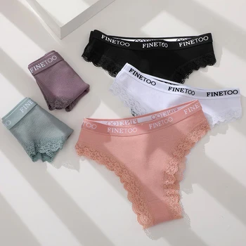 Katoenen Slipje Braziliaanse Stijl Vrouwen Ondergoed Sexy Lingerie Vrouwelijke Underpants Thong Slipje Slips Meisjes Intimates 3 Stks/set