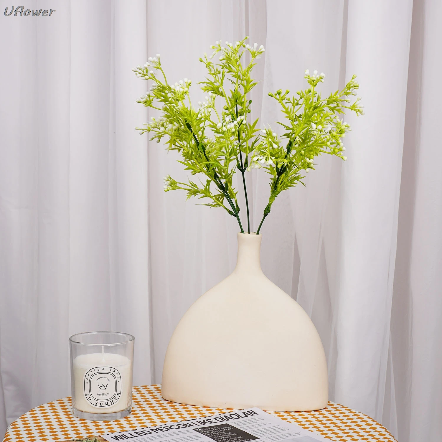 

Artificial Flowers Plastic Fake Plant for Wedding Home Garden Decor Bridal Bouquet Photography Props Household Item