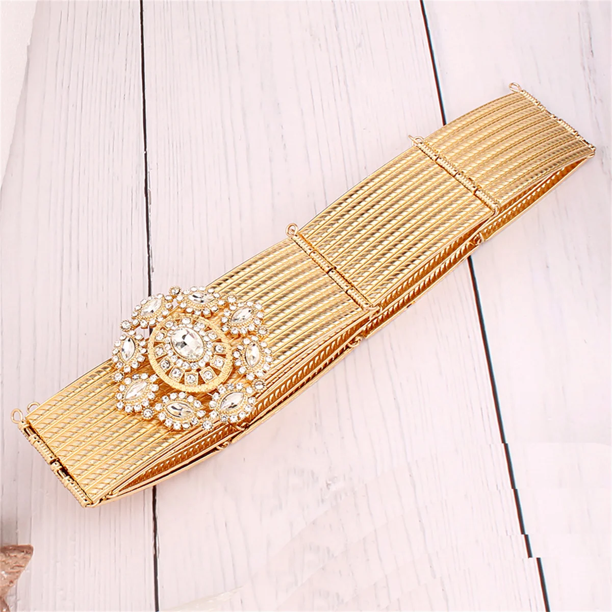 Free Shipping Full-Diamond Flower Design with Exquisite Lines  Popular Waist Chain for Moroccan Brides  French Vintage Style