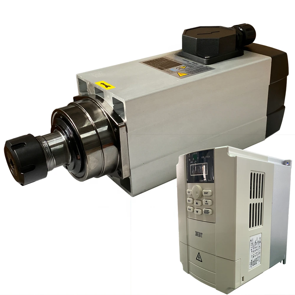 CNC Spindle 4.5KW 6KW Air Cooled  Motor 380V 220V 18000rpm ER32 300HZ for  Milling Router Machine