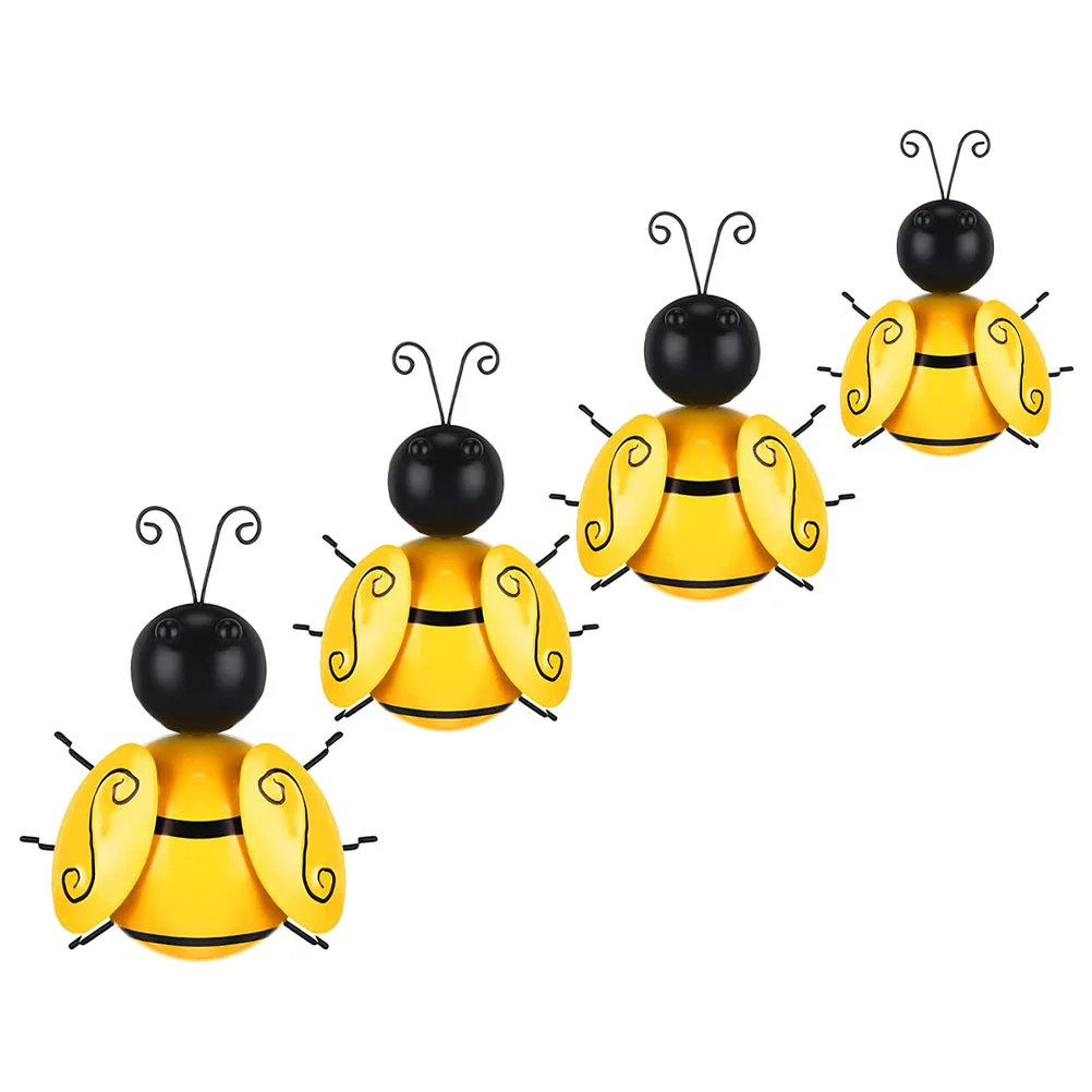 

Iron Bee Hanging Metal naments Shaped Indoor Outdoor Garden Wall Decorations Fence Bee Wall Decor Decorative Art