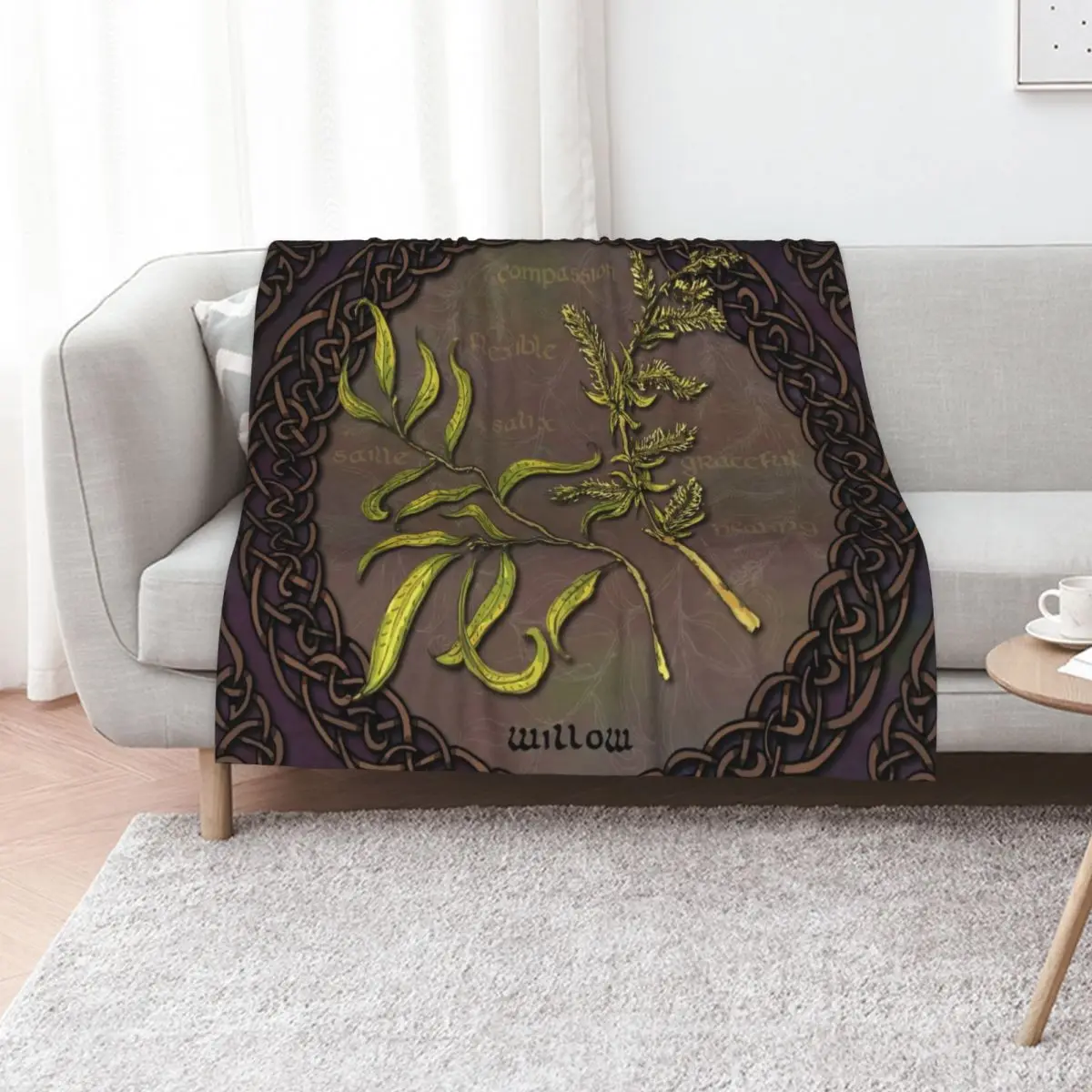 Celtic Willow Throw Blanket Sofas Furrys Soft Plush Plaid cosplay anime sofa bed Blankets