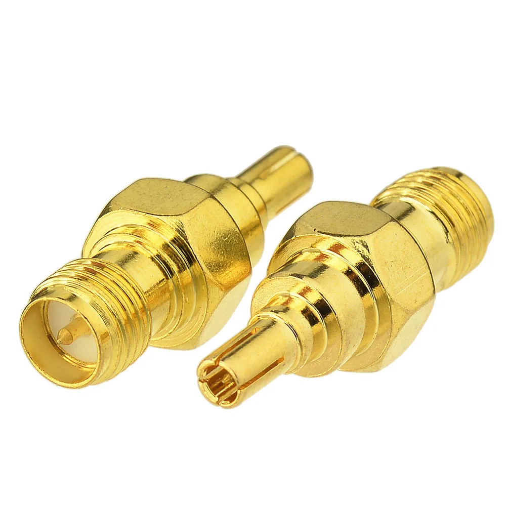 Superbat 5pcs SMA-CRC9 Adapter RP-SMA Female to CRC9 Male Straight Gold-plated RF Coaxial Connector