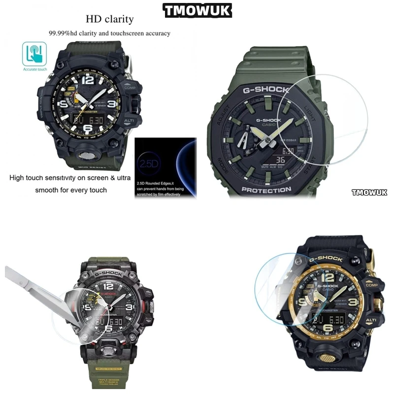 

For Casio GWG - 2000 S2200 S140 EFV 540D L MDV 107 EFV 520DB GRB 100 GA 2110 Tempered Glass Screen Protector Watch Film HD 9H Lo