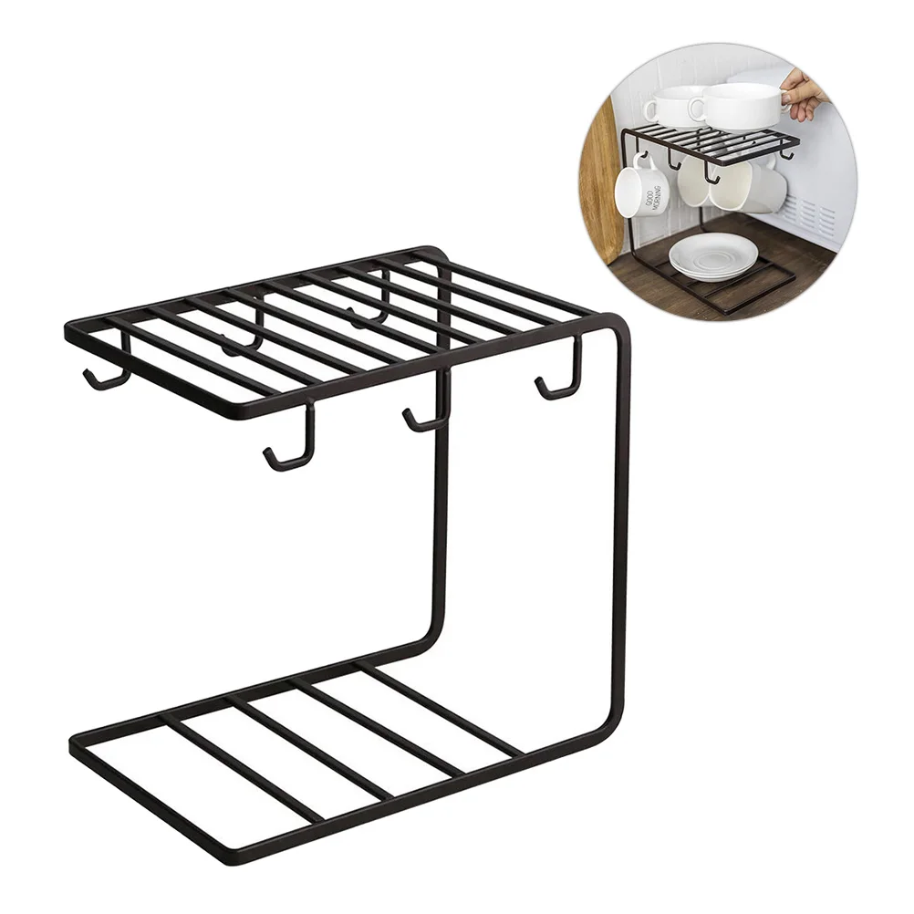 

Drain Cup Holder Drying Rack for Cups Glass Ceramics Coffee Organizer Shelf Plate