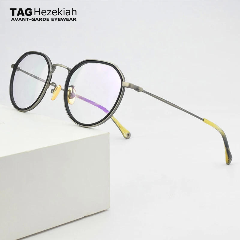 

2026 Титановая оправа для очков, мужская оправа для очков, модные очки, дизайнерские очки в стиле ретро, женские очки для чтения, ацетатные очки T1207