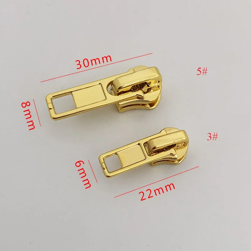 10/20pcs Meetee 3# 5# Zipper Slider for Metal Zippers Bag Purse zips Head Puller Jackets Coat Zips Repair Kit Sewing Accessories