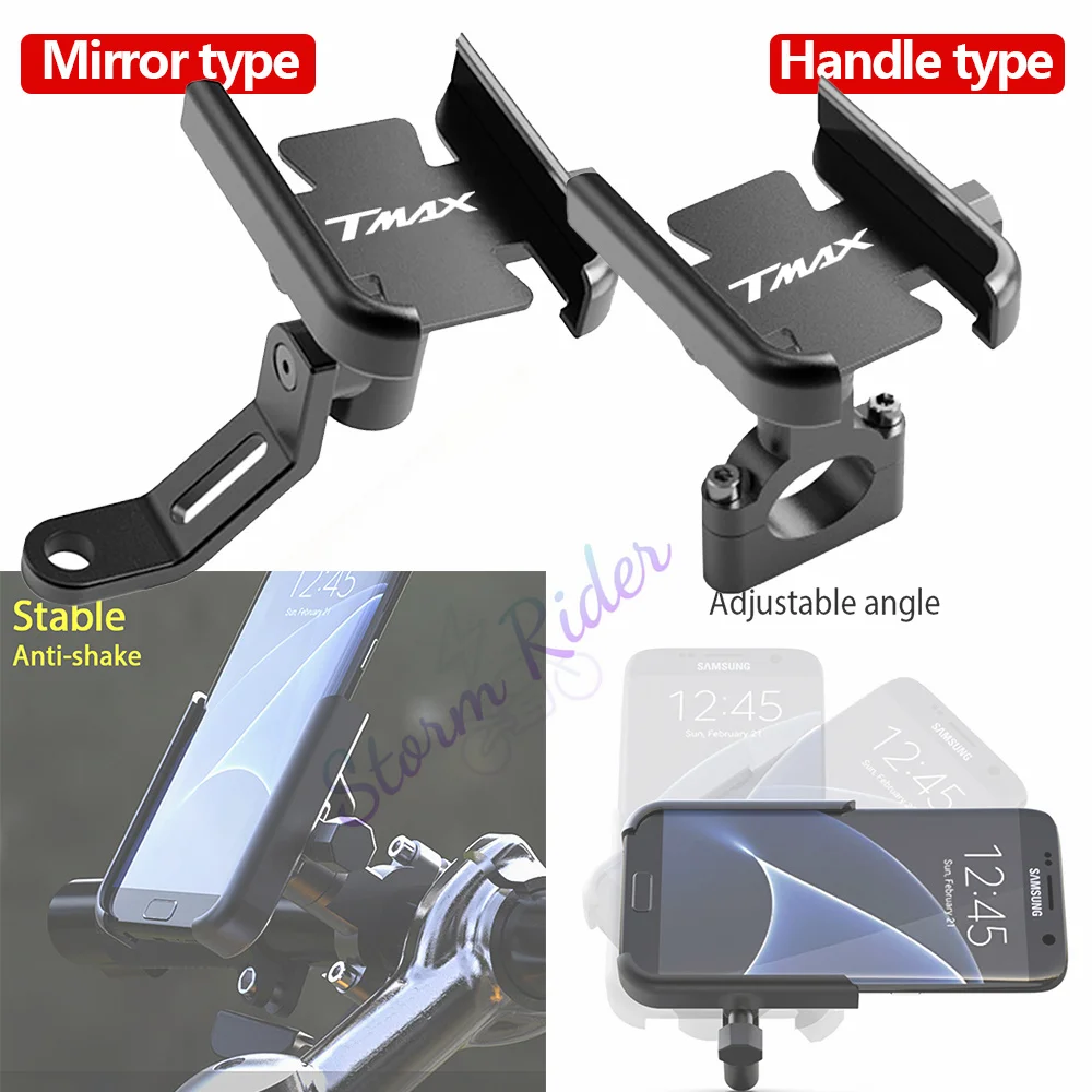 

For YAMAHA T-Max 500 TMAX 500 560 TMax 530 Aluminum Bicycle Mobile Phone Holder Handlebar GPS Stand Bracket Motorcycle