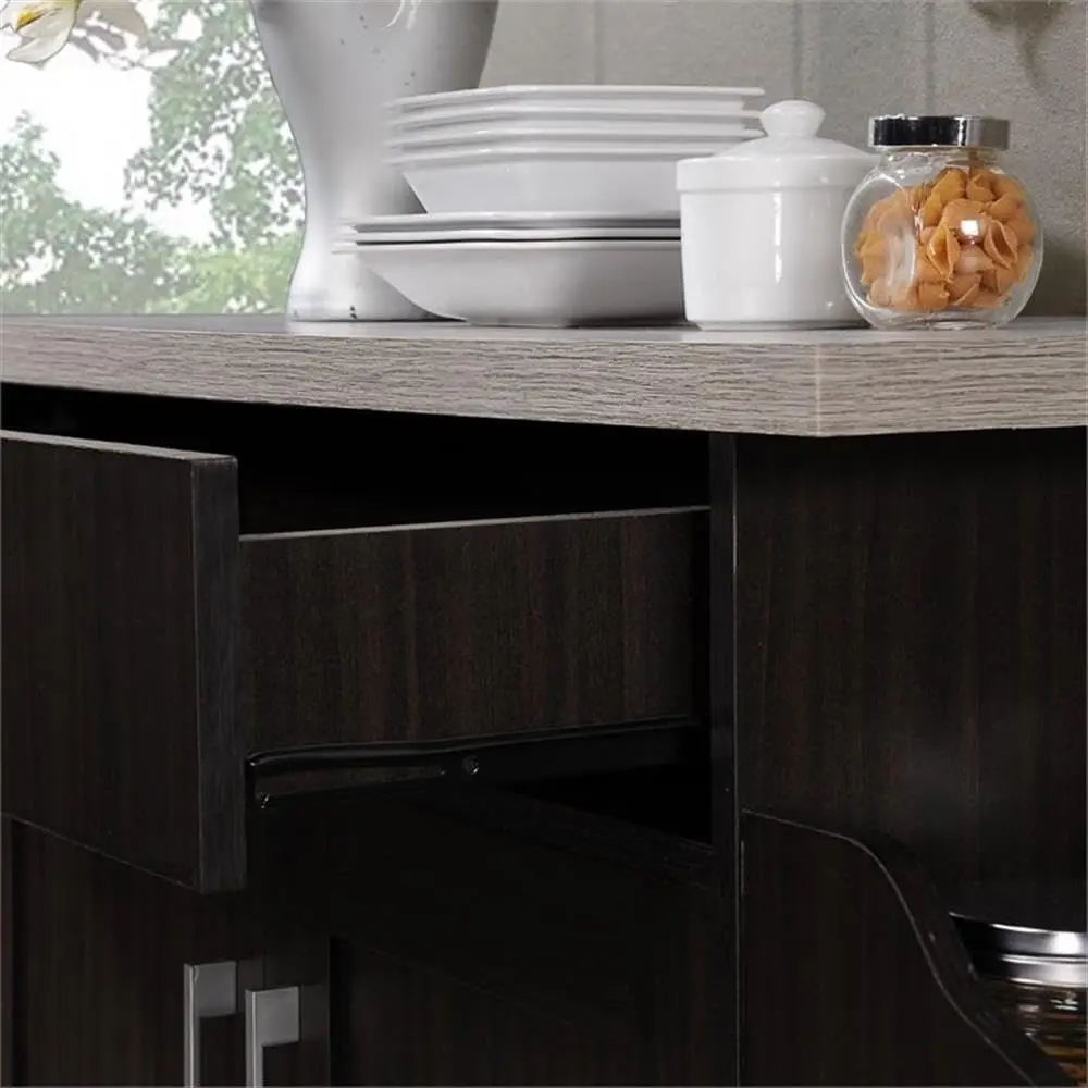 Kitchen Island Cart with Spice Rack Towel Holder Drawer Wheels, 35.2