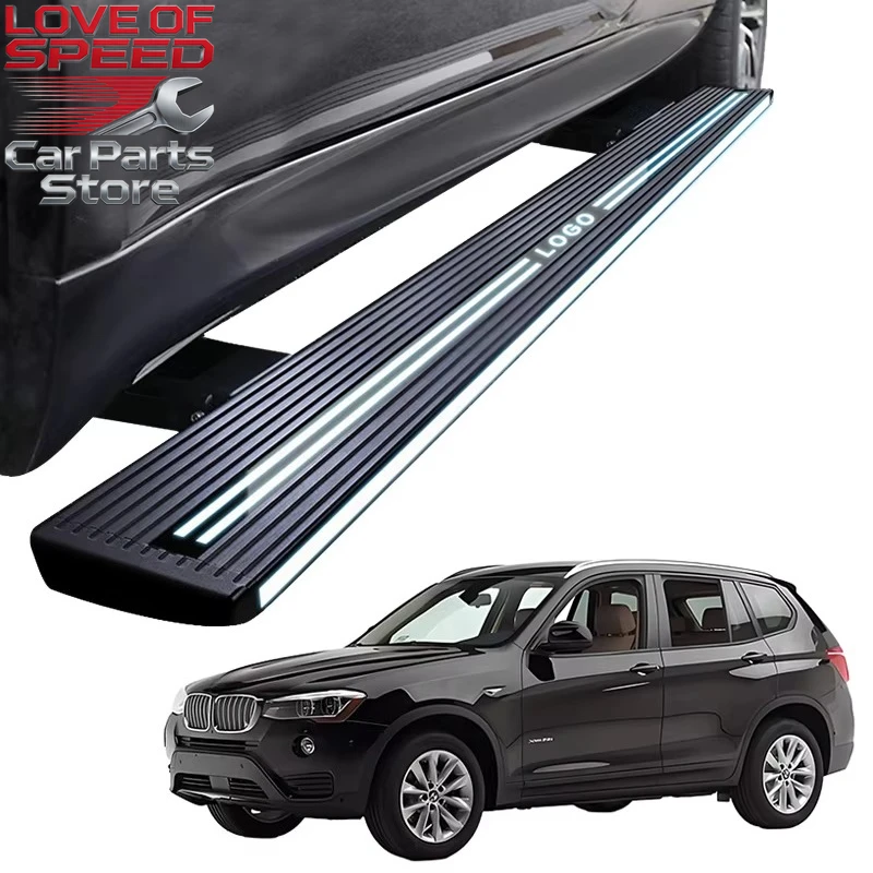 

Новинка 2026 года: Водонепроницаемые автоматические выдвижные пороги с двойной подсветкой для BMW X3 2013-2017