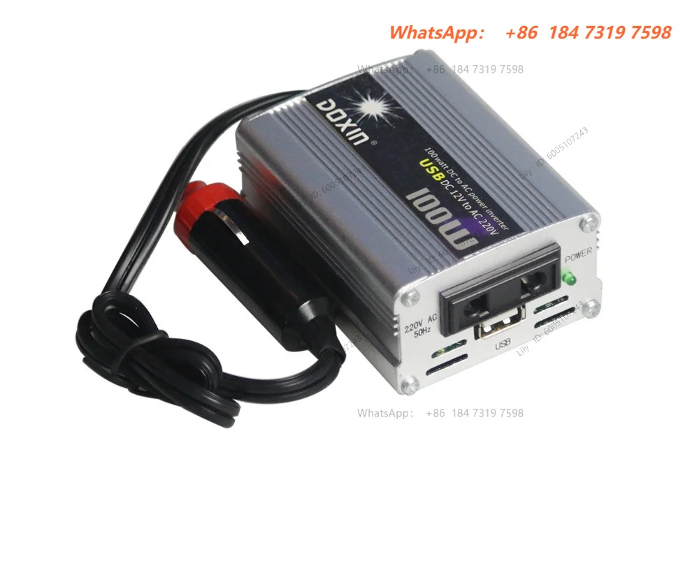Inverter with cigarette butt Car inverter 100W with usb interface Power converter Direct sales