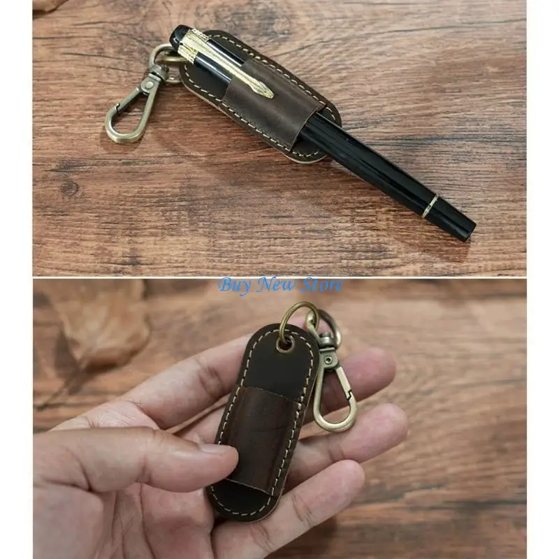 

20CE PU Leather Pen Holder Neck Pen Holder Clip Pen Holder Pocket Protector