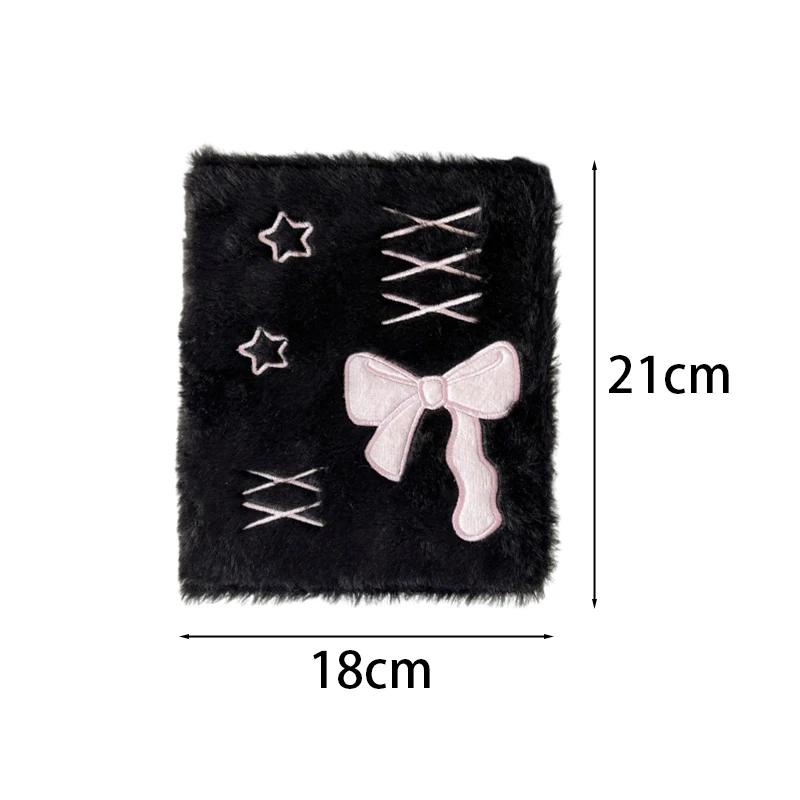 Bow Korea Cute Plush A6 Binder Photocard Holder Kpop Idol Photo Album for Photographs Collect Book Photo Card School Stationery