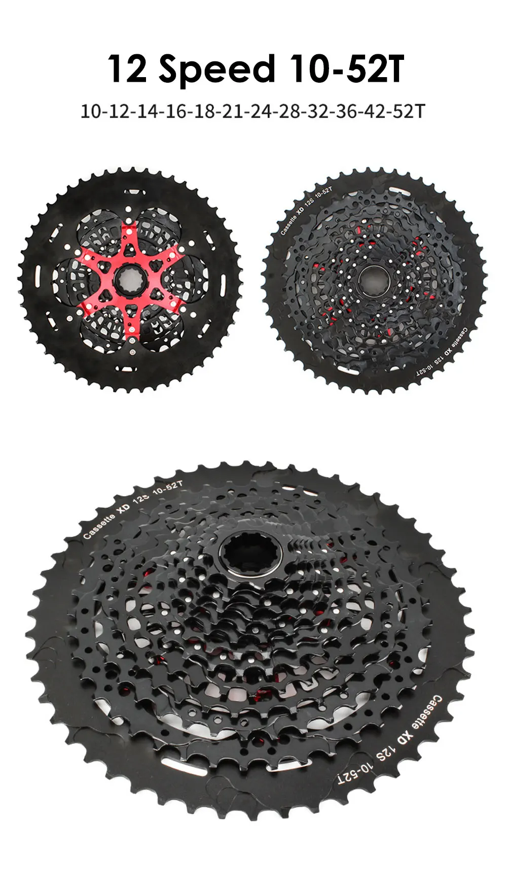 Xd Mountainbike Freilauf 12-Gang Stahl MTB Fahrrad Kassette Schwungrad 9-50t 10-50t 10-52t für sram – Detail 12